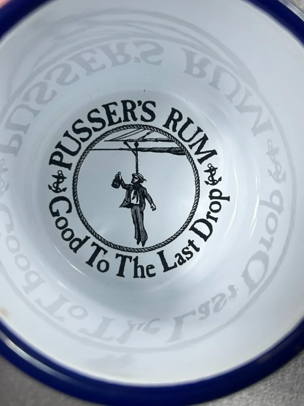 Pusser's Rum British Navy British Virgin Island Enamel Metal Tin Cups Military